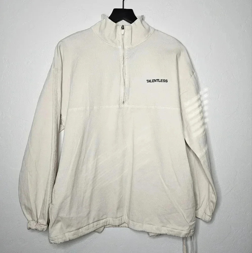 Talentless Quarter Zip‎ Pull-over Sweater Size XS in Tan​